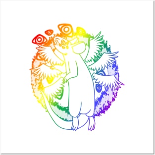 Biblically Accu-Rat Angel (Rainbow Version) Posters and Art